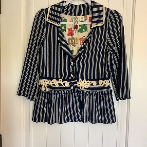 Anthropologie Striped Nautical Jacket ⛵️🛥️⚓️ - Picture 1 of 5